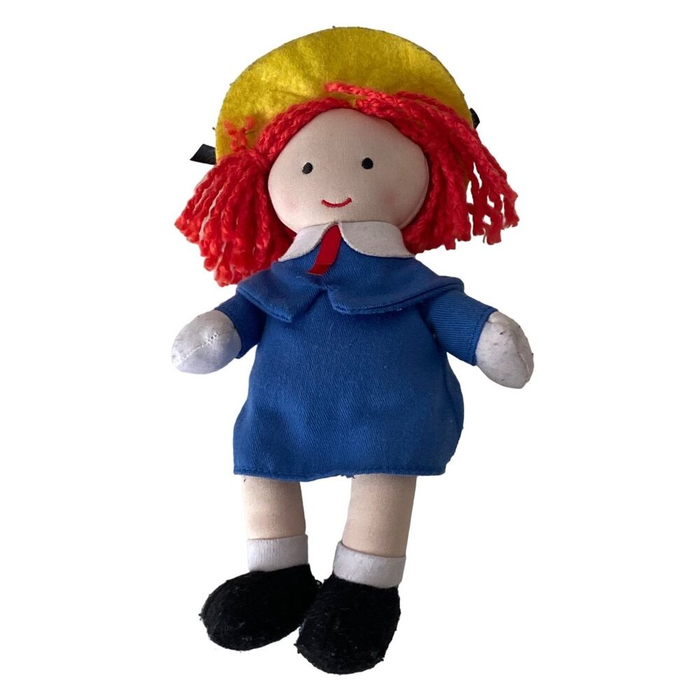 Kids Preferred Madeline Plush Doll Figure Blue Dress Yellow Hat 9 iN